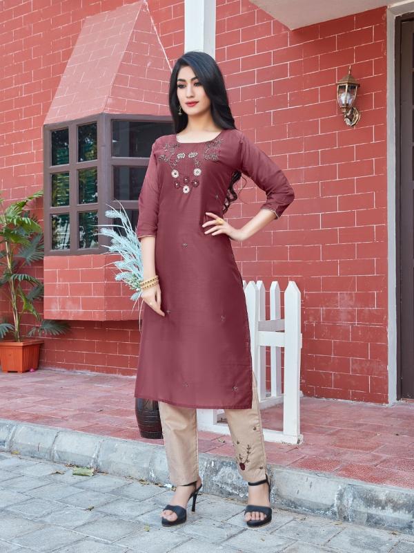 Smylee Fashionista Designer Silk Kurti With Bottom 